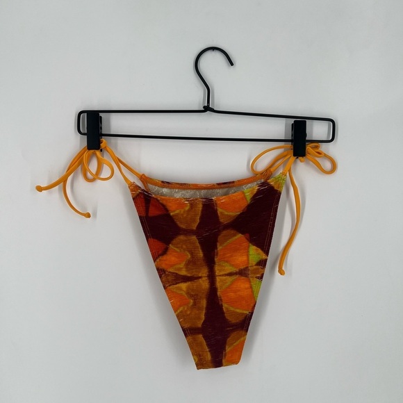 Free People Free-Est Michelle Printed Bikini High Cut Side Tie Bottoms - Picture 5 of 5